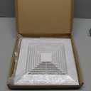 2 Pcs Exhaust Bathroom Fan Cover Bathroom Ceiling Grille with Springs Plastic Replacement Vent Fan Fits Models 663 670 671 675 688 689 Ventilation Plastic Cover White (11 x 11'')