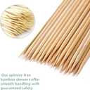 2 x 200 PCS Bamboo Skewers, 12 Inches Wooden Skewer for Appetizers, Fruit, Kebabs, Grilling Barbecue, Mini Burger, Sausage, Kitchen Gadget (Nature)