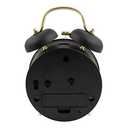 La Crosse 617-3314BG Black Twin Bell Quartz Alarm Clock