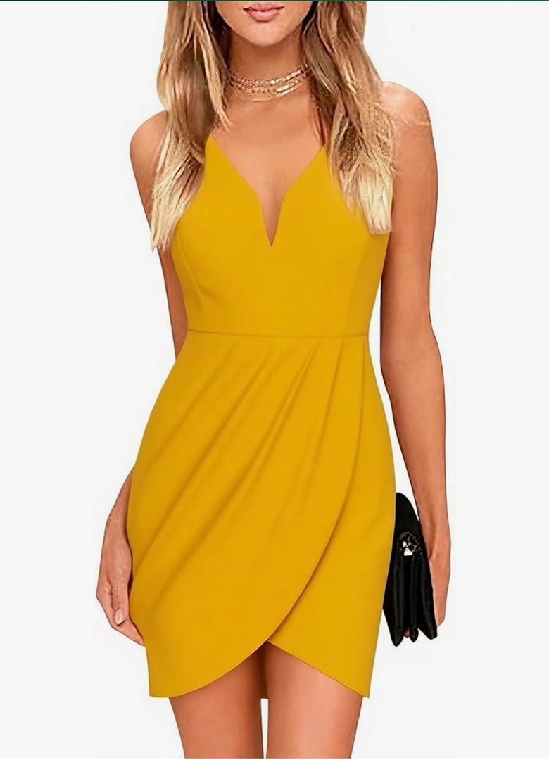 oxiuly Women's Wrap V Neck Bodycon Ruched Cocktail Party Dress Chic Church Wedding Club Pencil Dresses OX345 L