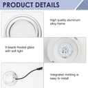 2 Pack 12V DC 1.5W Range Hood Lights with SM Socket Male Head Round 68mm 6500K Plastic, Hole Closet Stove LED Light Recessed, Bright White Kitchen Range Hood Light Bulbs Replacement (SM Socket Round)
