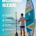 SOLAVERO 11' Inflatable Stand Up Paddle Board with SUP Accessories
