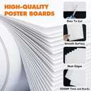 TUXIYA 50 Pack White Poster Board,22" x 28" White Poster Paper Bulk,250GSM/92LB Heavy-Weight Blank Poster Board for Arts,Craft,Projects Presentations,Drawing Scrapbooking