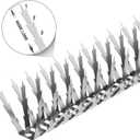 Bird Spikes with Stainless Steel Durable for Squirrel Baffle for Bird Feeders Pigeon Deterrent Woodpecker Deterrent Duck Deterrent for Dock Keep Off Bird Protection Covers 20.4 Feet(20pcs)