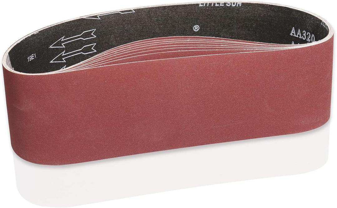 Sanding Belt 4 x 36 Inch,Belt Sander Belts 320 Grits,Best for Sanding Wood,Metal and Paint(8 Pack)