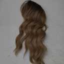 PANEWAY 16Inch Hair Toppers for Women with Thinning Hair - 6.5''x6.5'' Ladies Wiglets Toppers - Ombre Dark Root to Blonde