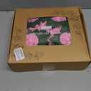 Bright Creations 136-Piece Artificial Flowers Crafting Kit with 60 3-Inch Foam Roses, 60 Stems, and 16 Plastic Leaf Bundles for Table Centerpieces, Faux Floral Arrangements, and Fake Bouquets (Pink)