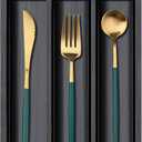 Small Cutlery Tray Narrow Wooden Silverware Organizer 12"x6.7" Spoon Kitchen Utensil Holder for Drawer Divider Bamboo Cutlery Drawer Organizers Storage Black Wood Silverware Tray Flatware Organizer