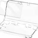 Clear Protective Case for 3DS XL  Transparent PC Hard Shell Cover with Dual Screen Protector Films  Not Compatible with New 3DS XL, Not Tempered Glass Films