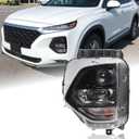 Halogen Projector Non-LED Headlight Assembly Compatible with 2019 2020 Hyundai Santa Fe SE/SEL Models Left Driver Side 92101-S2000 HY2502232