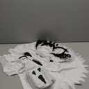 4 Pcs Ghost Costume Adult with Accessories,Ghost Costume Women Poncho/Bag/Headband/Tights Halloween Cosplay