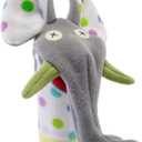 Cate & Levi Party Elephant Hand Puppet with Movable Mouth - Montessori Toys for 1 Year Old - Made in Canada - Eco Friendly Polar Fleece - with Movable Mouth