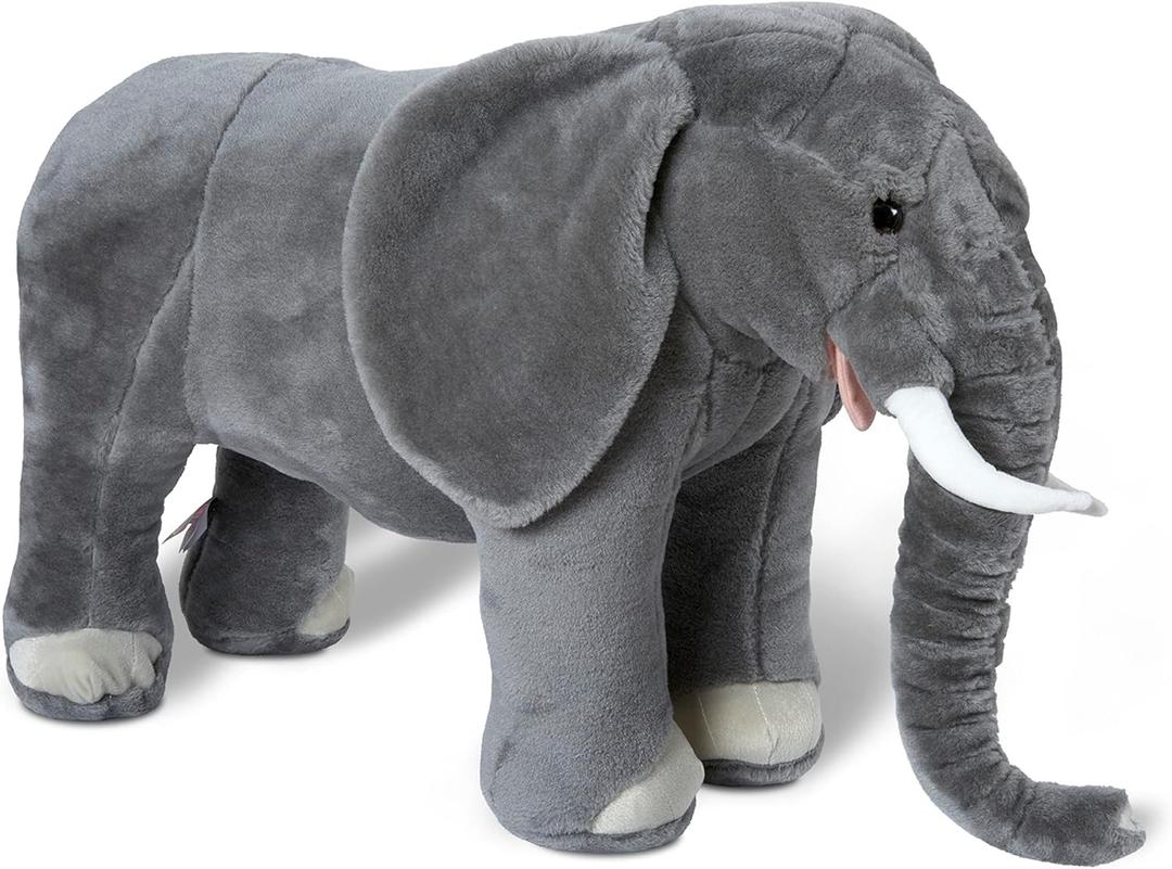 Melissa & Doug Giant Elephant - Lifelike Stuffed Animal (Over 3 feet Long)