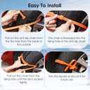 Reusable Snow Tire Chains for Trucks & SUVs - 2025 Upgrade 20 PCS Emergency Anti-Skid Traction Chains, Heavy Duty Plastic Wheel Cables for Winter Driving on Snow/Ice & Muddy Roads