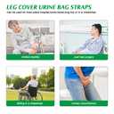 2Pcs Catheter Leg Bag Holder, Foley Leg Bag Sleeve, Fabric Catheter Sleeves Leg Bag Holder, Drainage Bags Calf Holder Strap, Elastic Catheter Sleeve for Legs (L)