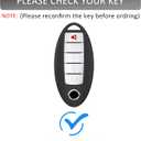 for Nissan Leather Key Fob Cover with Keychain Compatible with Altima Rogue Sentra Pathfinder Armada Maxima Murano