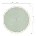 Round Placemats Set of 6, Woven Table Mats, Mint Green