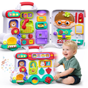 54in1 English & Spanish Busy Board Montessori Toys Gift for 1 2 Year Old Boys, Educational Montessori Toddler Boys Toys, Christmas Toys Gifts Toy for 1 Year Old Boy,1 2 Year Old Boy Toys Gifts