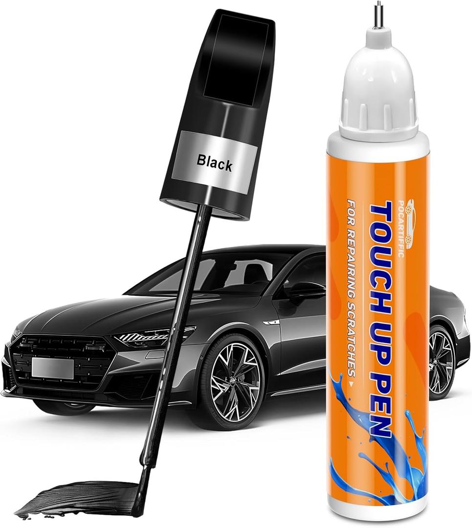Black Touch Up Paint for Cars, Car Paint Scratch Repair,Car Scratch Remover for Deep Scratches, Automotive Black Car Paint Pen, Color Accurate