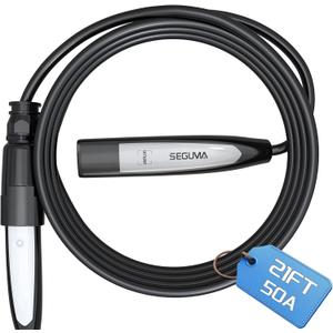 EV Charger Extension Cable for Tesla Charger, 50Amp 21ft Max 240V 12kW with NACS Plug, EV Extension Cord for Level 1/2 Tesla Mobile Charger/Wall Connector, Extension Cord for ModelY/X/3/S/Cyber-truck
