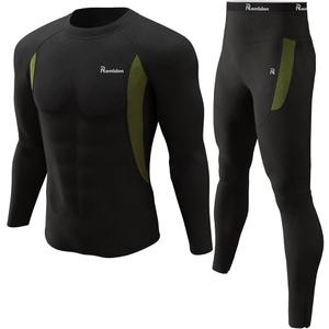 romision Thermal Underwear Long Johns for Men Fleece Lined Base Layer Cold Weather Hunting Gear Bottom and Top Set, M