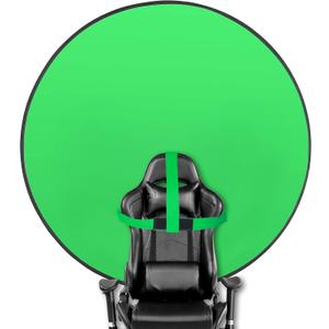 Portable Green Screen Chair, 57 in Greenscreen Backdrop with Stand Double Sided Foldable Green Background, Chroma Key, for Photography Streaming Gaming Photo Zoom Video Chats and Meeting, XXL
