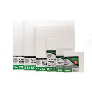 Daler-Rowney Simply White Canvas Panels Set, 16" x 20", 3-Pack