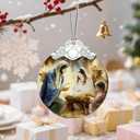 2 x Nativity Scene Ornament, Christmas Tree Ornament, Religious Christmas Ornament, Holy Family, Baby Jesus, Christian Home Decor, Religious Gifts, Christian Gifts, Gift Exchange, Gift Idea