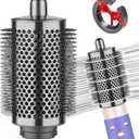 Round Volumizing Brush for Airwrap, Large Size Hair Styler Attachment, Metal Gray (Grey)