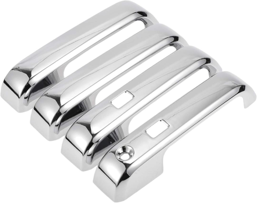 1 Set Exterior Decoration Protector for Ford F-150 2015-2020 Car Door Handle Protector ABS with Smart Key Holes