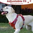 No Pull Dog Harness, Reflective Puppy Vest for Small Medium Large Sized Dog(Burgundy Red,M)