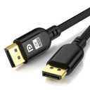 Diyanisly 8K DisplayPort Cable 3.3FT, DP 1.4 Cable, 32.4Gbps 8K@60Hz 4K@120Hz 2K@240Hz, High Refresh Rate Flexible for HDR DSC, FreeSync, G-Sync, Gaming Monitor/Graphics Card PC etc(Braided, Black)