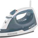 BLACK+DECKER Easy Steam Compact Iron for Clothes, Automatic Shutoff, Nonstick Plate, Light Weight, 1200 Watts