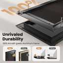 All Aluminum Dog Door for Exterior Door, Large Doggy Door, Heavy Duty Pet Door, Double Magnetic Flaps, Thermal Tnsulation, Energy Efficient, Sliding Lock Panel (Pets Up to 110Lb).