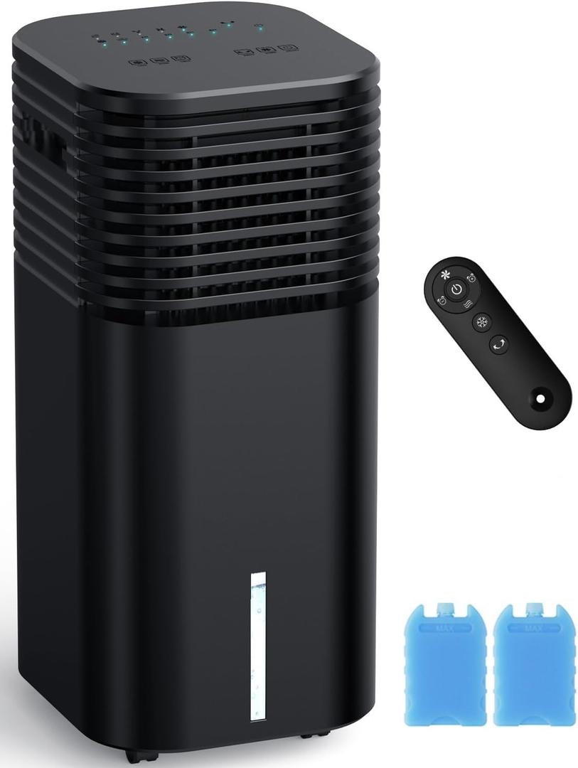 FANCOLE Windowless Portable Air Conditioners with 4Modes & 3Speeds, 15H Timer for Smart Auto-off, 2Gal Tank for 20H Cooling, Evaporative Air Cooler 17 FT Remote, 120 Swing Swamp Cooler No Hose Needed