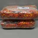 SHareconn 20 Bundles Artificial Fall Flowers for Outdoors Decoration, Fake Silk Daisy Realistic Faux Plants UV Resistant for Planter Home Porch Patio Autumn Indoor Outside Decor, Sunset Red Orange, Pack of 2