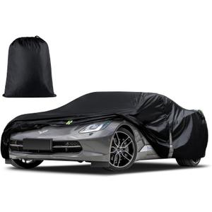 Car Cover Custom Fit for Chevrolet Corvette C4 C5 C6 C7 C8 19802025, Waterproof All Weather Full Exterior Cover Rain Sun Snow Protect with Door Zipper (Not Include Mirror Pocket)