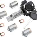 Ignition Switch Lock Cylinder With 4 Door Lock Cylinder Compatible With Chevy GMC Vehicle 2001-2007 Express 1500 2500 3500 Savana 1500 2500 3500, Replace#704600 + 706591 X 4 + 598007 X 2 (No chip)