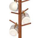 BAMBANG Mug Holder, 360 Rotating Mug Tree Holds 8 Coffee Cups, Space Saving Mug Stand with Stable Base for Kitchen Coffee Bar (Tea Brown)