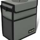 K KNODEL Car Trash Can, Waterproof Garbage Can, Trash Bag with Lid, Leak-Proof Car Bin, Trash Hanging Bag for SUV (Large, Gray)