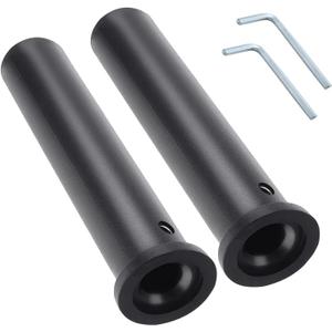 Olympic Adapter Sleeve 8 inch(2PCS),Converts 1 inch Standard Weight Plate Posts to 2 inch Olympic Weight Plate Posts,Heavy Duty Nylon and Removable end Cap