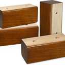 Sopicoz Wood Bed Risers (Brown, 2 inch)