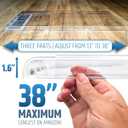 Powerful Magnetic Air Vent Extender for Floor Under Furniture - Sturdy & Durable - Super Strong Neodymium Magnets (Upgraded Patented Design) - 1.6" (H) x 14.5" (W) x Adjustable 13” to 38” Max Length