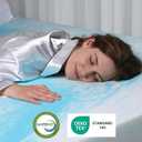 3 Inch Gel Memory Foam Mattress Topper Queen Size - Cooling Blue Foam Pad for Pressure Relief, CertiPUR-US Certified, Comfortable Bed Topper