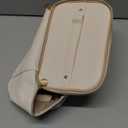 Prite Makeup Bag, Large Capacity Portable Travel Cosmetic Bag, Waterproof Makeup Organizer for Women with Handle and Divider (001 Beige)