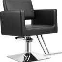 Hairdresser Barber Salon Chair,Capacity 330 Lbs - with Heavy Duty Hydraulic Pump, 360 Swivel Adjustable Spa Beauty Equipment, Hair Stylist Women Man for Barbershop,Home Hairdresser Barber (Black)