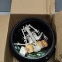 Halloween Decorations Indoor,10" Large Black Witch Cauldron with Skeleton DIY Cool Magic Floating Potion Bottle Mist Maker Fogger Halloween Decor for Home Table Party