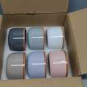 Morandi Color Ramekins Set of 6, 6 oz Creme Brulee Ramekin Oven Safe, Porcelain Ramekin Bowls, Mini Cheesecake Pans, Small Baking Dish, Dipping Sauce Bowls, Ramekins for Baking Souffle, Ice Cream