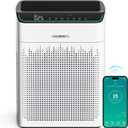 MORENTO Air Purifiers for Home Large Room Up to 1290 ft with PM 2.5 Air Quality Monitor, Wi-Fi and Alexa compatible, HEPA Auto Mode Double-sided Air Inlet for Smoke and Odor, 23db, MR5866, White (White)