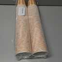 120pcs 9oz Fall Plaid Paper Drinking Cups, Orange Disposable Thanksgiving Gingham Paper Cups Checkered Cups for Harvest Thanksgiving Party